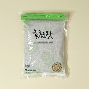 홍천잣 500g (백잣 황잣) 실속형 지퍼백 500g (홍천농산), 백잣, 1개