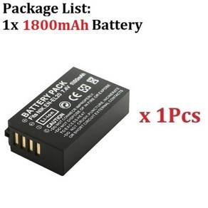 P1000 P950 용 EN-EL20 EN-EL20A 1 AW1 카메라 배터리 1800MAH EN EL20 EL20A 1 J1 1 J21 J3, 1) 1PCS, 1개