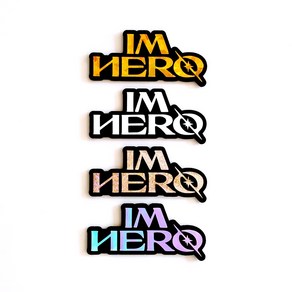 미니 IM HERO 임히어로 홀로그램 콘서트 네임텍 임영웅 굿즈, 1개, 4.야광+옷핀