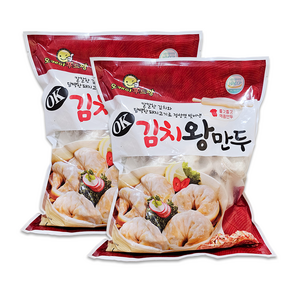 스마일유통 맛있는 OK 김치왕만두, 1.4kg, 2개