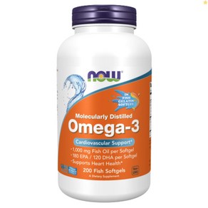 나우푸드 Omega-3 180 EPA /120 DHA 200정, 1개