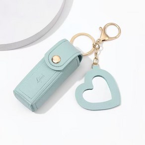 립스틱 케이스 거울 키링 보관 수납 키홀더 열쇠고리, 1개, 5.민트