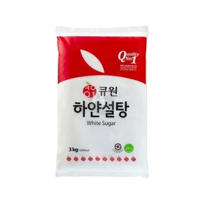 큐원 하얀설탕 3Kg 백설탕 업소용 대용량 흰설탕0105EA dju*9942yQ, 1개