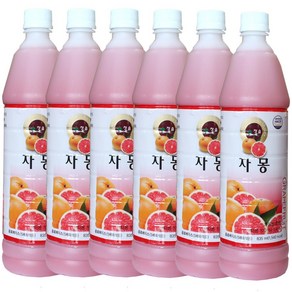 청솔 자몽 음료베이스, 835ml, 6개