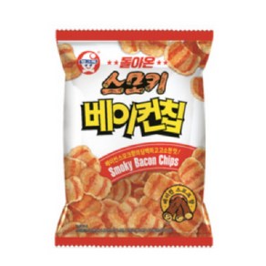 [박스]크라운(빙그레) 스모키베이컨칩 70g 16입(1박스)