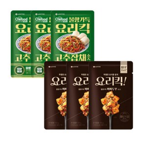 Chefood 요리킥 중화소스 고추잡채/마파두부 3팩씩 6팩, 1개