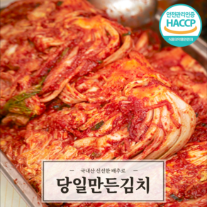 맛깔스런 해썹 HACCP 인증 100% 담근 시원한 맛 생김치 배추 포기 김치 2kg 5kg 10kg, 1개