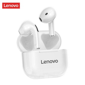 레노버 Lenovo LP40 TWS 무선 블루투스 이어폰, White