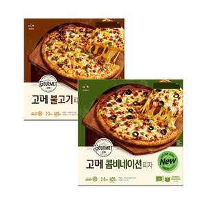 고메 콤비네이션 피자 2팩 + 불고기피자 2팩 (총4팩), 2세트, 405g