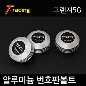 디씨몰 알루미늄 로고 번호판볼트, 그랜져5G 무광티탄(3개1세트), 3개