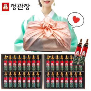 정관장 활기력 32병(16병 X 2개) 선물세트 + 고급 보자기 포장 (숀글로벌), 고급스러운 골드피치, 1개, 640ml