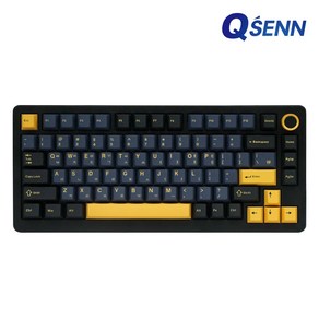 QSENN Q75 PBT 풀윤활 가스켓 유무선 기계식 키보드 블랙