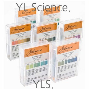 [JLS] Johnson pH Test Pape 초정밀측정 pH 0.2~0.5 간격 측정가능 pH시험지 8종 스틱형 (100매입), pH 8.4~10.0 (100매입)