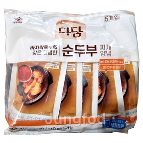 다담 순두부찌개양념 140g 아이스발송, 1세트