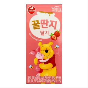 서울우유 딸기 꿀딴지 멸균우유팩 180ml x 10개