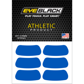 EYEBLACK 블루 컬러 아이블랙 12 pai (24개) blue 아이패치 스티커, 팀블루