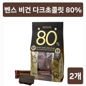 벤스 비건 다크초콜릿 80% 300g. 2개, 다크초콜릿 2개, 1개, 300g