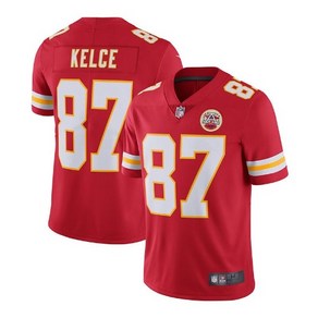 미식축구 캔자스시티 치프스 축구 유니폼 No. 87 Tavis Kelce 저지 자수 스포츠웨어 시냅스, 빨간색, M, 1개