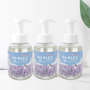 함치르르 버블 핸드워시 라벤더 천연 식물성 계면활성제로 아기들도 안심, 3개, 300ml