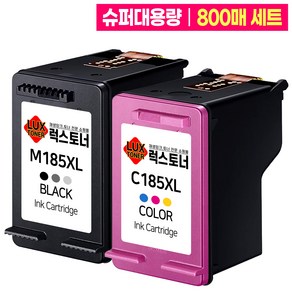 삼성 호환잉크 세트 INK-M185 INK-C185 3배 대용량 SL-J1680 J1683 J1685 J1780W J1780DW M185XL C185XL 검정 컬러