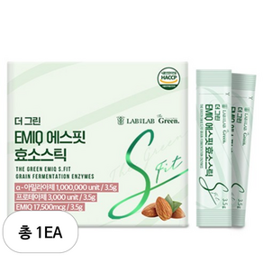 랩온랩 더그린 EMIQ 에스핏 효소스틱 60p, 210g, 1개