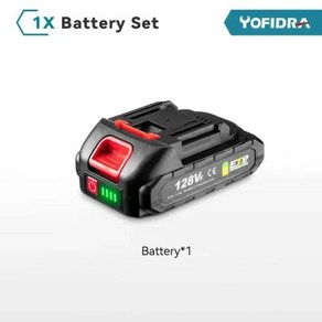 전자바이올린 YOFIDRA 충전식 리튬 이온 배터리 7500mAh-22500mAh 대용량 전동 공구 교체 드릴 렌치 송풍기, [07] 1X128VF-1, 없음, 9) 1X128VF-1 - EU