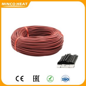 Minco Heat-12K 5-100 미터 33ohmm 탄소 섬유 난방 케이블 적외선 따뜻한 바닥 빨간색 러시아 창고 절연 키트 포함, 1개