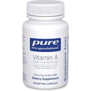 퓨어인캡슐레이션 미타민A Pue Encapsulations Vitamin A 3 000mg(10 000 IU), 1개, 120정