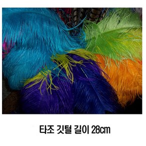 타조깃털/타조털/인테리어 장식 소품/길이28cm, 꽃분홍(1개), 1개