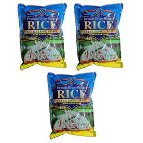 인도쌀 바스마티 엑스트라 롱 프리미엄 찐쌀 3kg 수입쌀 인도라이스 안남미 BASMATI RICE EXTAR LONG GRAIN, 3개, 1kg