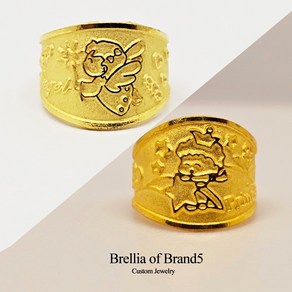 BRELLIA 24k 순금 아기천사 어린왕자 돌반지 백일반지 생일선물 3.75g 첫돌반지 아기반지 돌잔치 돌선물 조카 아기선물 금테크 첫돌 조카선물 아기돌반지한돈