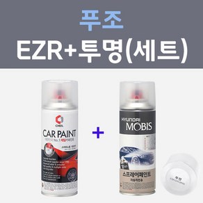 푸조 EZR 그리스알루미늄 주문컬러 스프레이 + 모투명마감용스프레이 자동차 카 페인트 200ml, 1개