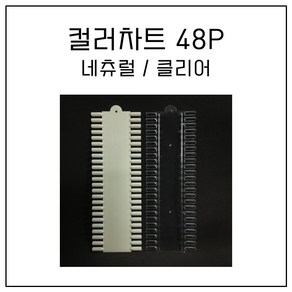 컬라차트 48P 네츄럴 투명 네일 아트 컬러 차트