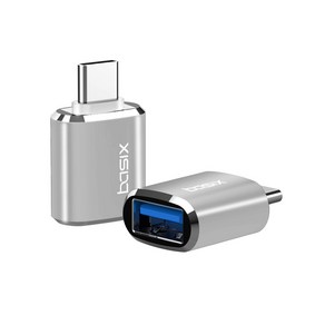 BASIX C타입 to USB 3.0 커넥터 OTG 젠더 1개, 실버