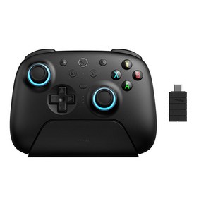 8BitDo Ultimate 2 얼티밋 2.4G 무선 블루투스 컨트롤러 2세대 PC 안드로이드 지원, 2개, 블랙