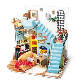 로보타임 DG141 Joy's Peninsula Living Room 우드키트 / 만들기 키트 / DIY, 1개, 우드색, 214피스