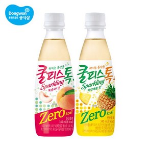 동원 쿨피스톡 제로 복숭아 340ml x 12병 + 파인애플 340ml x 12병