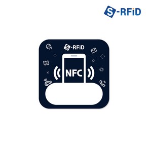 S-RFID NFC 태그 스티커 칩 라벨 카드 인쇄 제작, 1개, 03.사각 NFC 스티커 태그(No.33T)