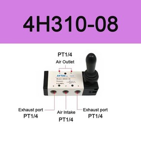 AiTAC 오리지널 공압 수동 밸브 레버 밸브 4H210 4HA230 4H310 4HA330 제어 공기 밸브, 1개