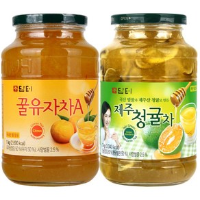 담터 꿀유자차A 1kg + 제주청귤차 1kg, 2개, 1개입