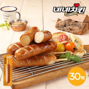 [네네치킨] 네꼬닭 부드러운 닭가슴살 소시지 오리지날 70g 30팩, 30개