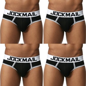 JOCKMAIL Mens Boxer Briefs 퀵드라이 드로즈 팬티 부드러운 편안한 속옷 모달 캐주얼 플랫 일반 속옷 4 팩