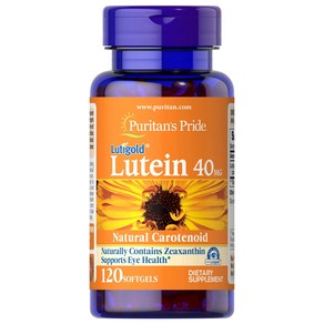 Puritan'sPride Puritans Pride Lutein 40 Mg with Zeaxanthin Softgels 120 Count 퓨리터 프라이드 루테인 40mg 제아잔틴 소프트젤 120정