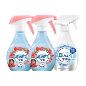 페브리즈 섬유탈취제 다우니 향 본품 360ml 2입+깨끗한 향 본품 360ml 1입, 2개