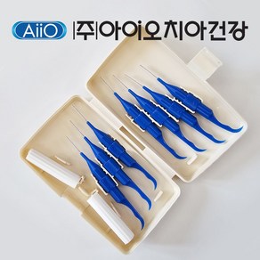 AIIO 아이오 스켈러형 치간칫솔 (Intedental Bush I 자형 7개 1set(SSS-군청색), 1세트, 7개입, 0.23mm