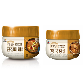 (냉장)cj제일제당 다담된장찌개전용840gx1개+다담 청국장찌개530gx1개, 1세트, 530g