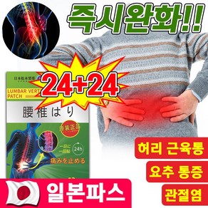 [일본기술] 류마티스 관절염 근육통 관절 파스 허리 디스크 요추 염좌 다리 통증 완화 패치 무릎 어깨 통증 좌골 신경통 증상 치료 영양제, 4세트, 12매입