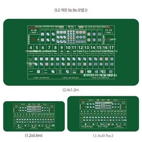 미국 포커 카드 테이블 다이 접이식 보드게임 판 홀덤 바카라, 120x60cmx두께 2mm, 포커 - 크고 소형 식보(Sic Bo), 1개