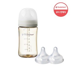 더블하트 모유실감 3세대 PPSU 모먼트 오후의베이지 240ml (젖꼭지M포함) + 젖꼭지 (2입), 오후의베이지 (젖꼭지M 포함), 3세대 젖꼭지3L 2입, 1개