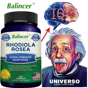 Rhodiola Rosea 보충제 1000 mg - 채식 캡슐 - 최대 강도 Rhodiola rosea 뿌리 추출물은 원시 에너지 뇌 기능 및 스트레스 완화를 향상시킵니다.